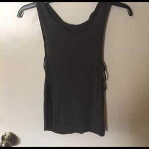 LA hearts crop top with strappy side