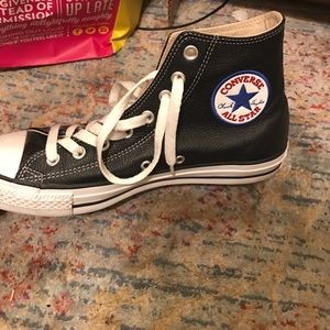 Leather Converse High tops