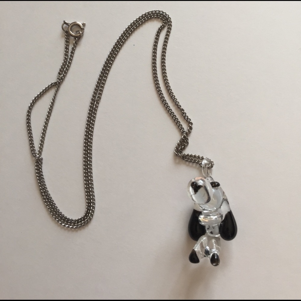 Vintage Blown Glass Snoopy Necklace - Picture 4 of 4