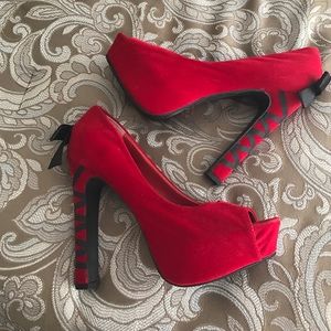 Charlotte Russe Red high heels size 6