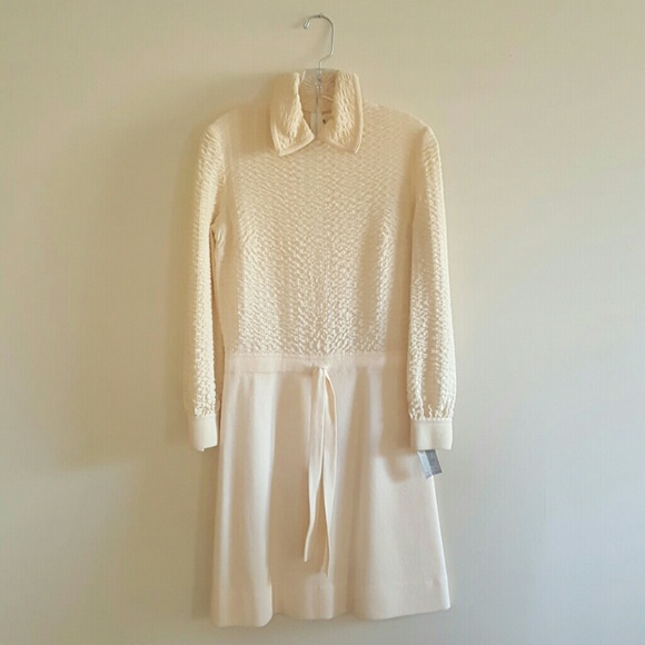 Vintage 2 Piece Peach Knit Dress NWT