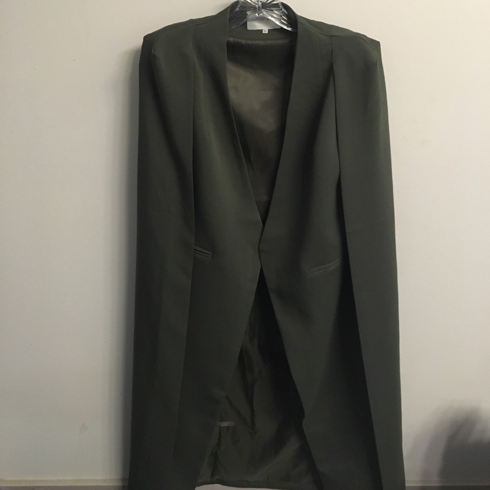 Green blazer cape