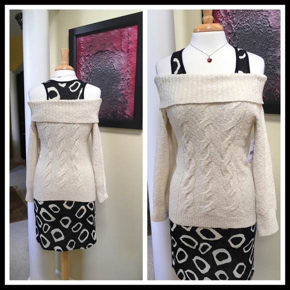 FREE PEOPLE PULLOVER OFF THE SHOULDERS SWEATER - Picture 5 of 8