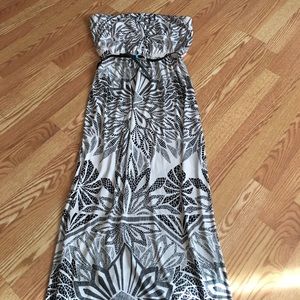 Bisou Bisou strapless maxi dress size 12.
