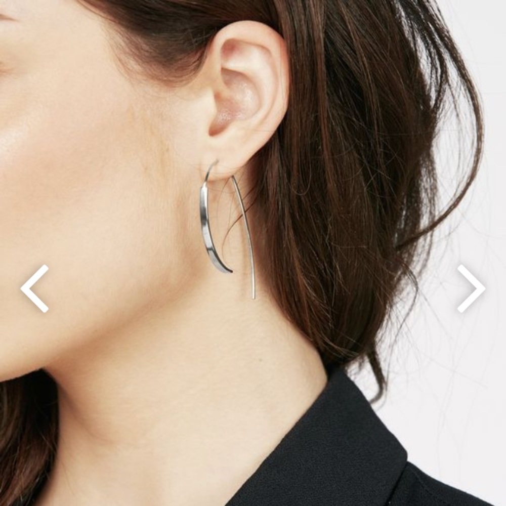 Silver hoop earrings