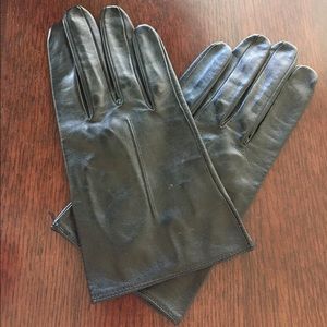 Black Coach leather gloves