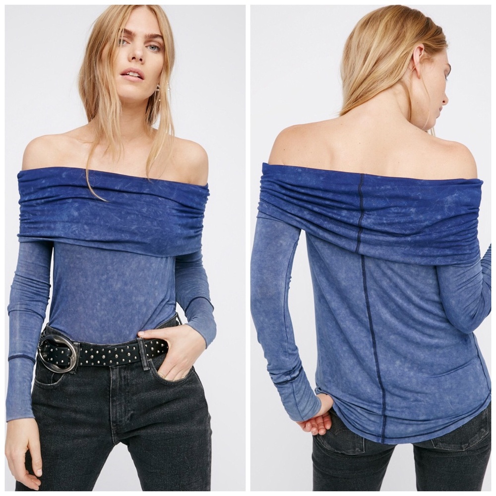 ❗1-HOUR SALE❗FREE PEOPLE Off The Shoulder Tunic - Picture 5 of 8
