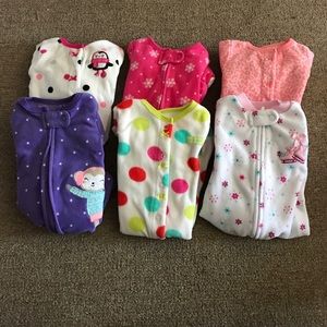 Fleece one piece pajamas