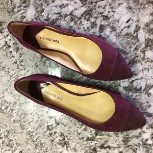 {NWT} Maroon Suede Flats