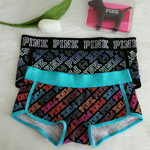 PINK Victoria's Secret Other - 2 Nwt Pink Vs logo boyshort size S
