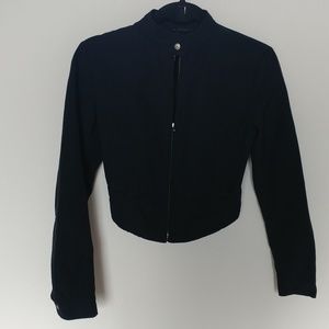 5 x $25 Sisley Crop Black Bomber Jacket
