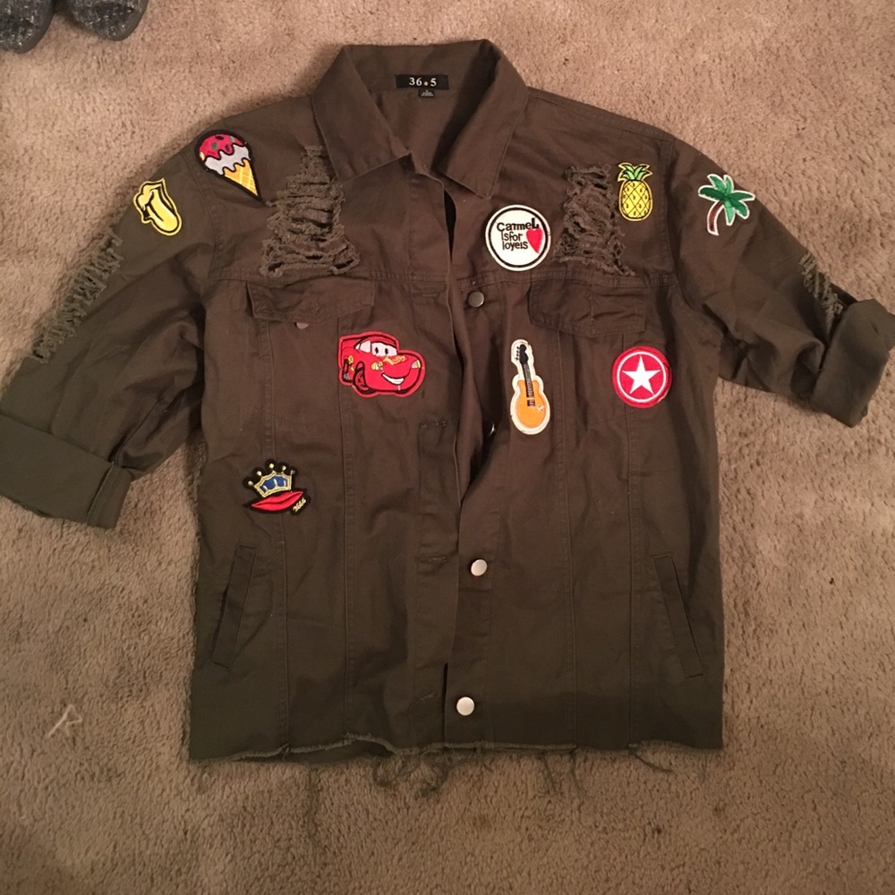 Jacket with patches