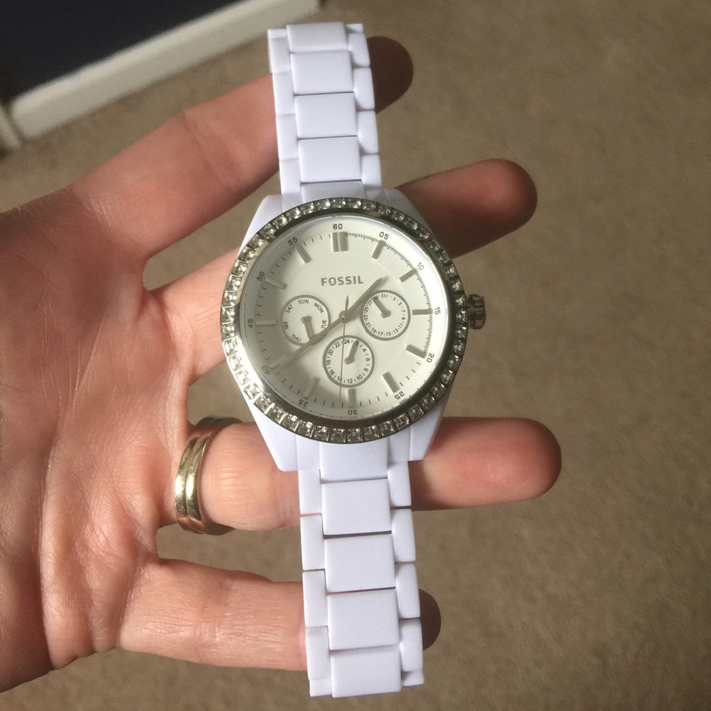 Fossil watch ⌚️ women's WHITE