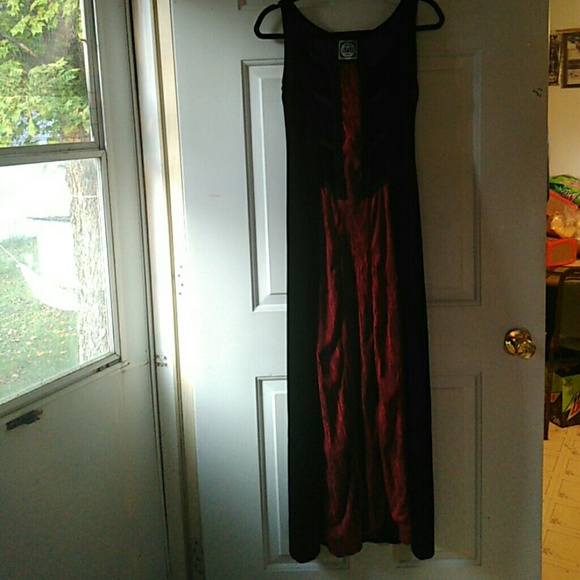 Cykxtees Brand Black/Red Fire Dress Hot Topic Sz M - Picture 2 of 8