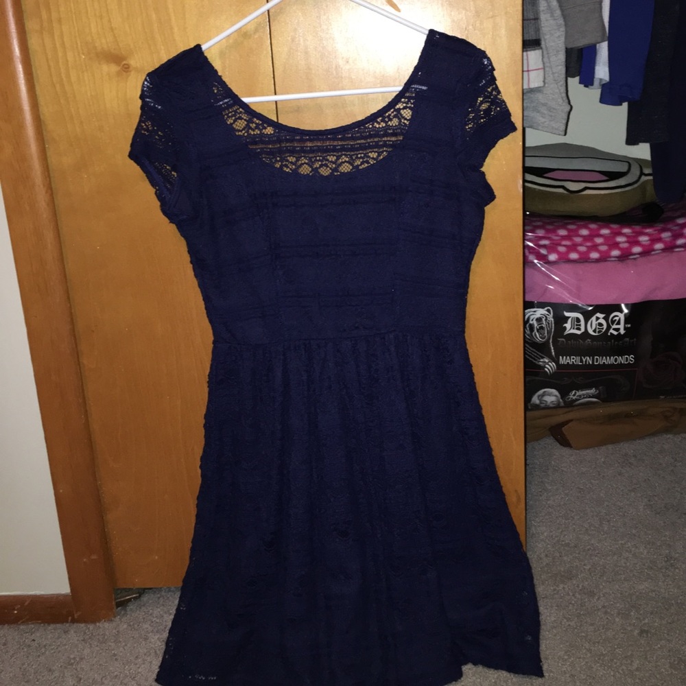 Navy blue lace dress