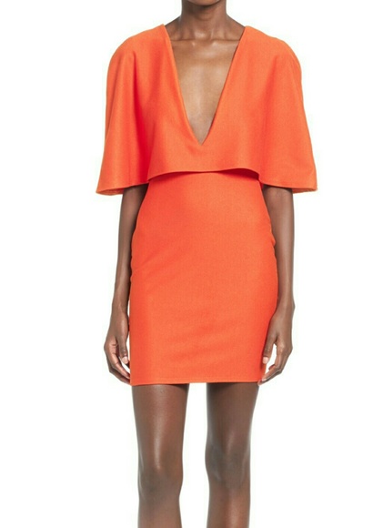 Missguided Dresses & Skirts - MISSGUIDED CAPE BODYCON DRESS ORANGE SZ US 6