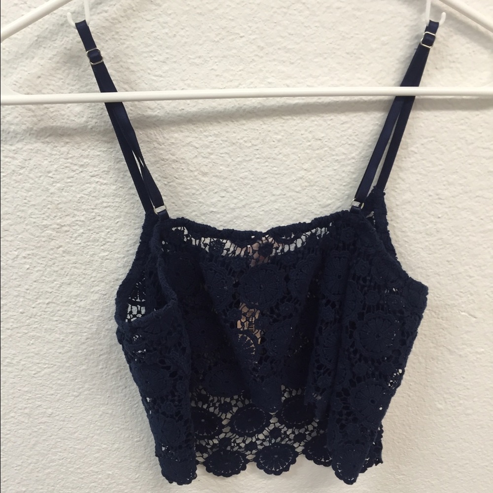 Victoria secret navy blue crop top