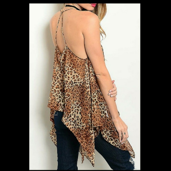 Leopard Drape Top - Picture 2 of 4