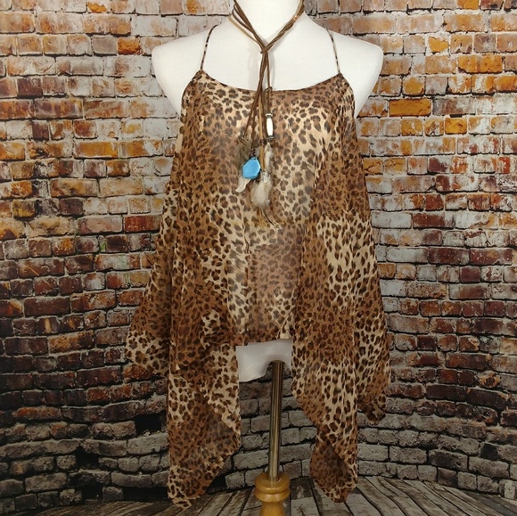 Leopard Drape Top - Picture 3 of 4