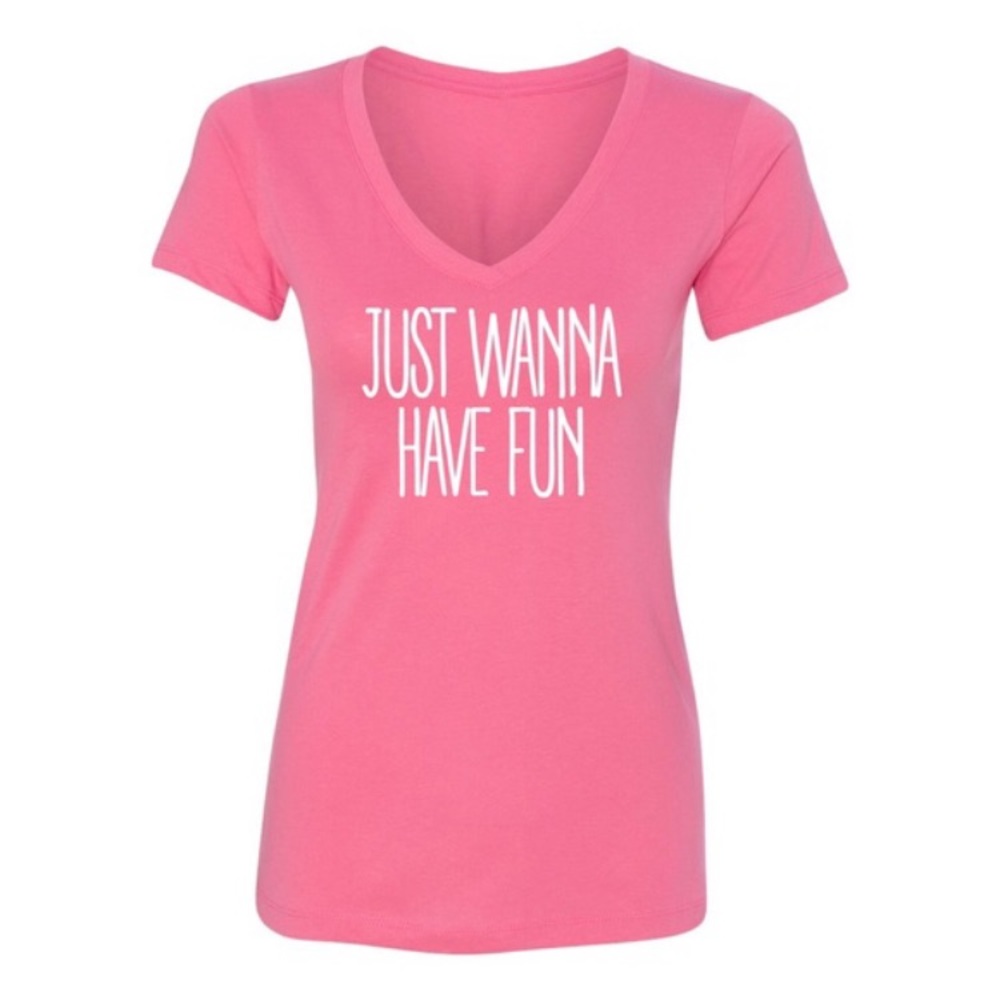 Salt lake clothing company, pink v neck t shirt