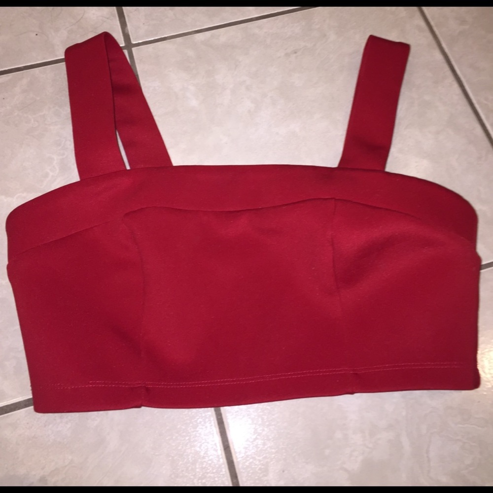 Red crop top