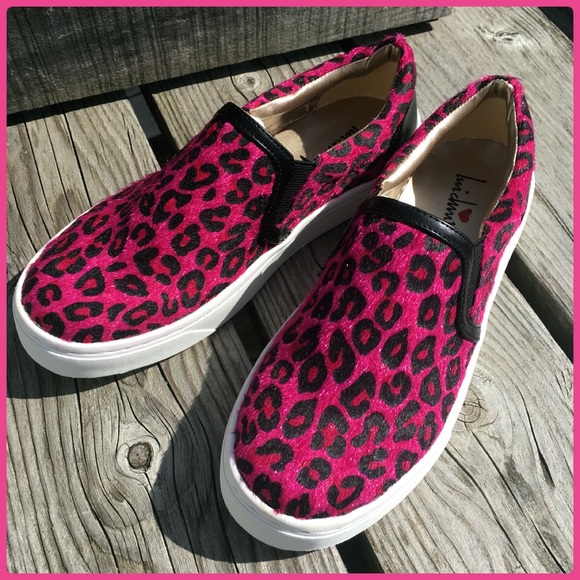 Luichiny Hot Pink Ocelot Print Fur Loafer! NEW! - Picture 2 of 6