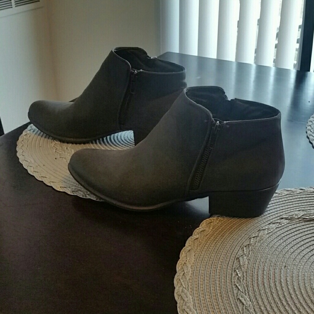 Gray Ankle Boots