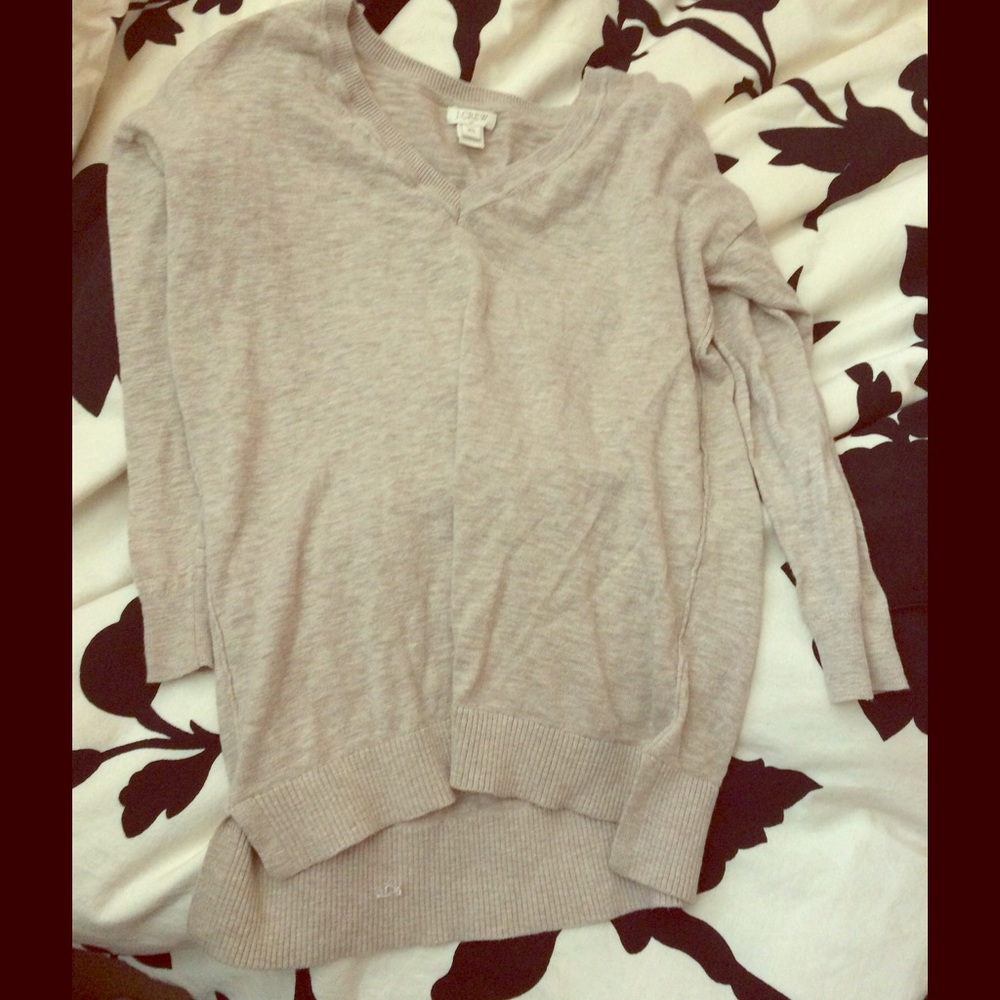 Light j crew sweater tan xs