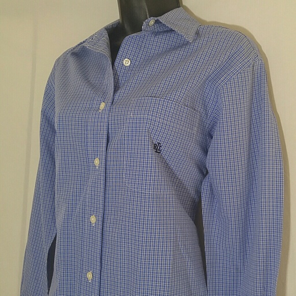 Lauren Ralph Lauren Tops - LAUREN RALPH LAUREN Blue Checked Shirt Size 4