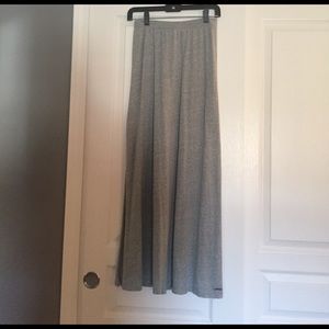 Gray maxi skirt slits on both sides