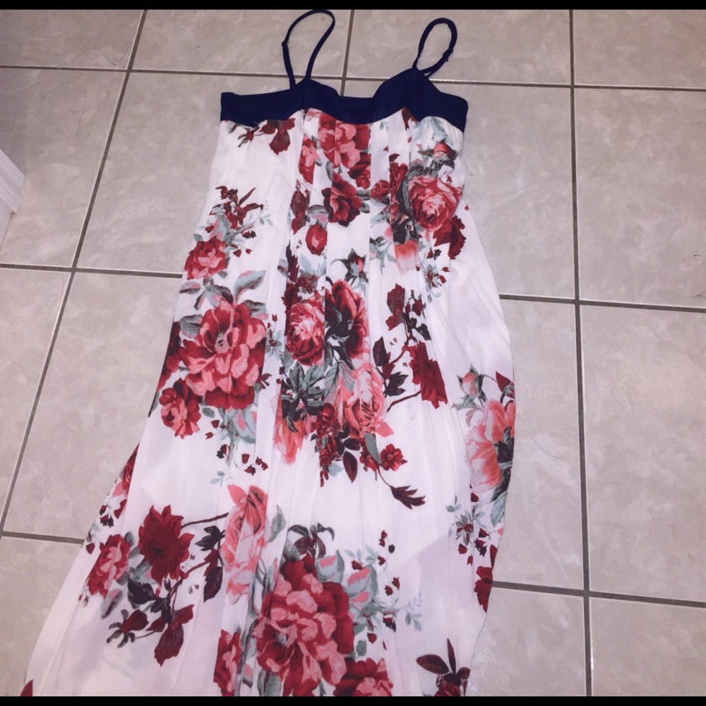 Long floral target dress