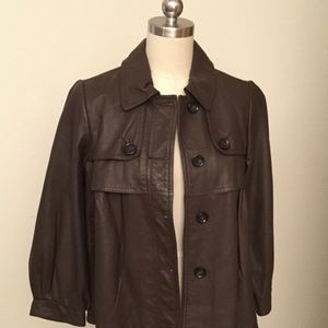 MICHAEL KORS SWING LEATHER JACKET SZ XS PETITE 🌸