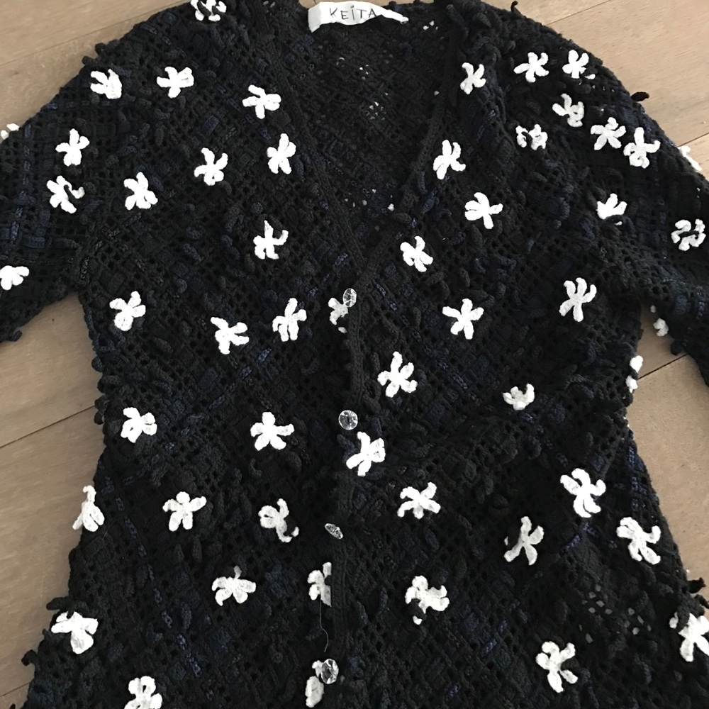 Crocheted Sweater with flowers