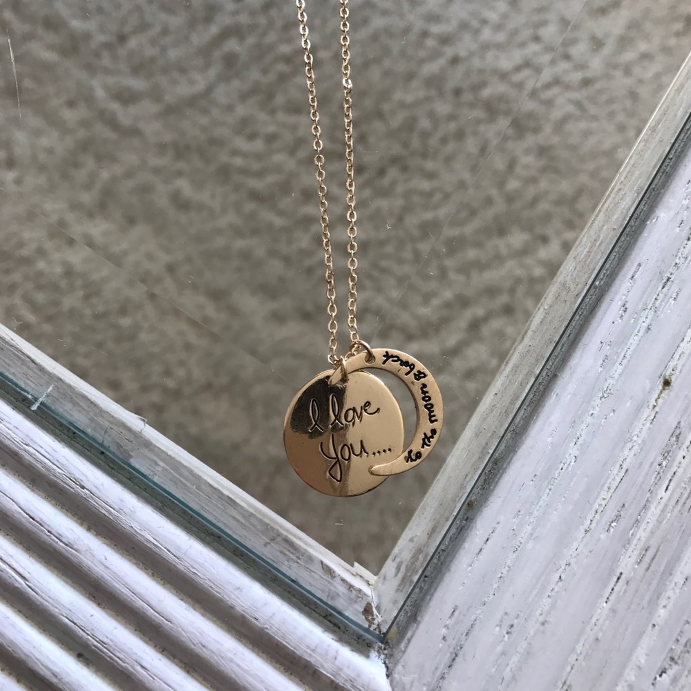 I love you to the moon and back necklace