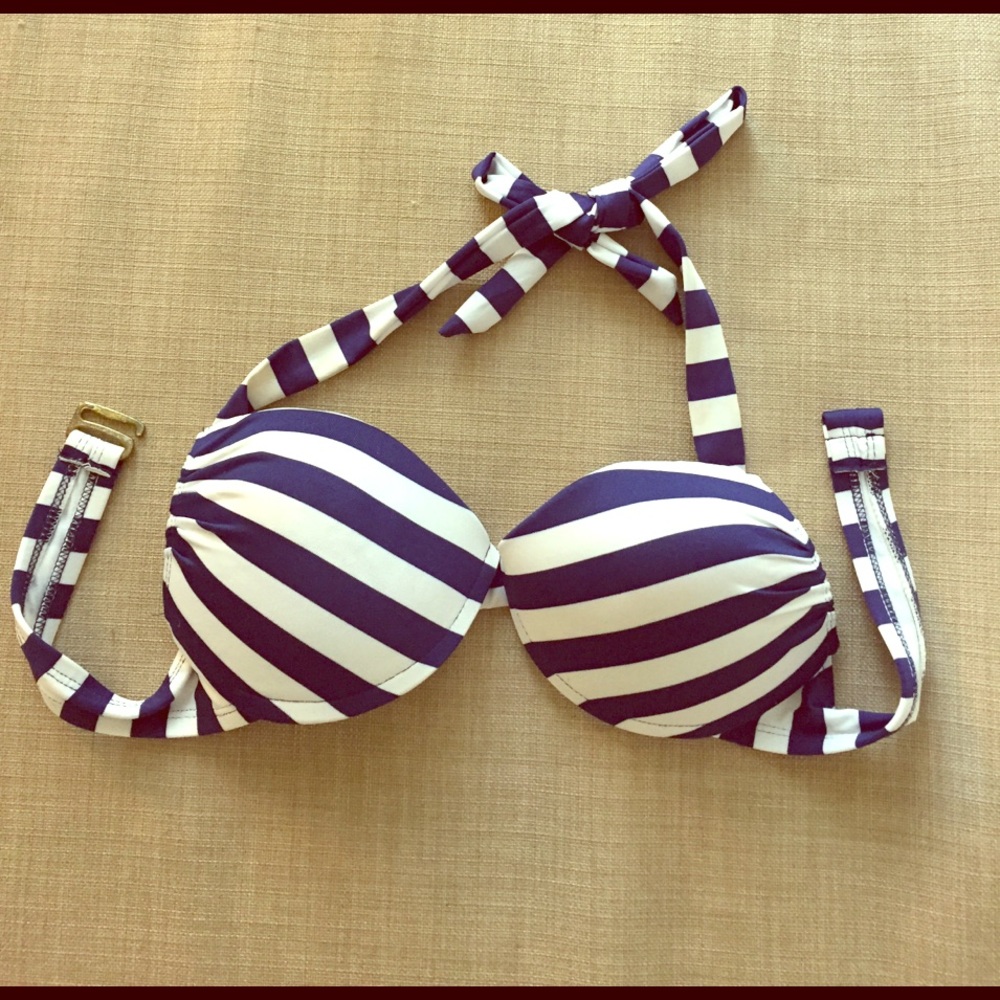 Striped bikini top