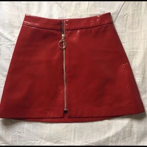 Zara Faux leather skirt