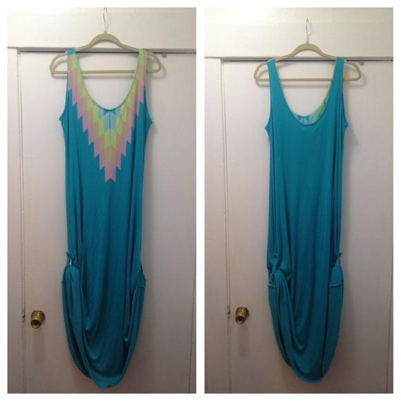 Wildfox Southwest grunge maxi in blue sz SM NWT - Picture 1 of 4