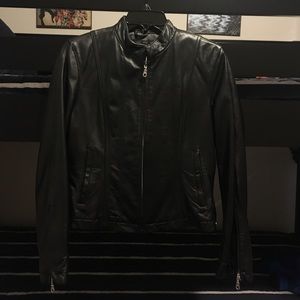 Wilson's Leather Maxima Black leather moto jacket
