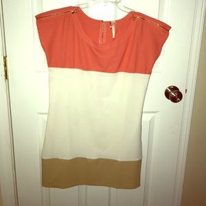 Color block shift dress