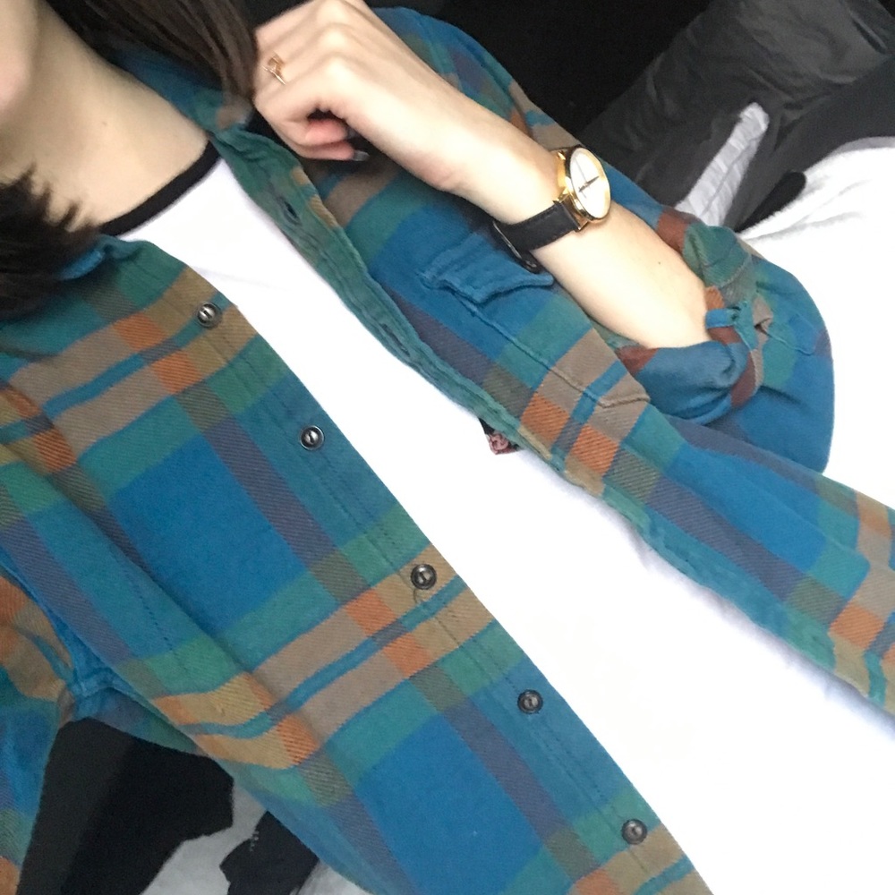 Lucky Brand oversized flannel