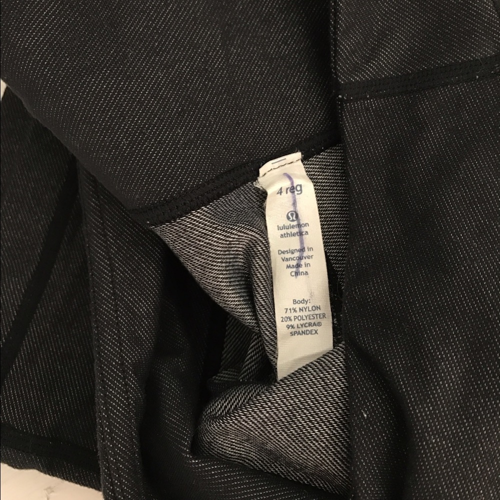 Lululemon bootcut charcoal gray pants