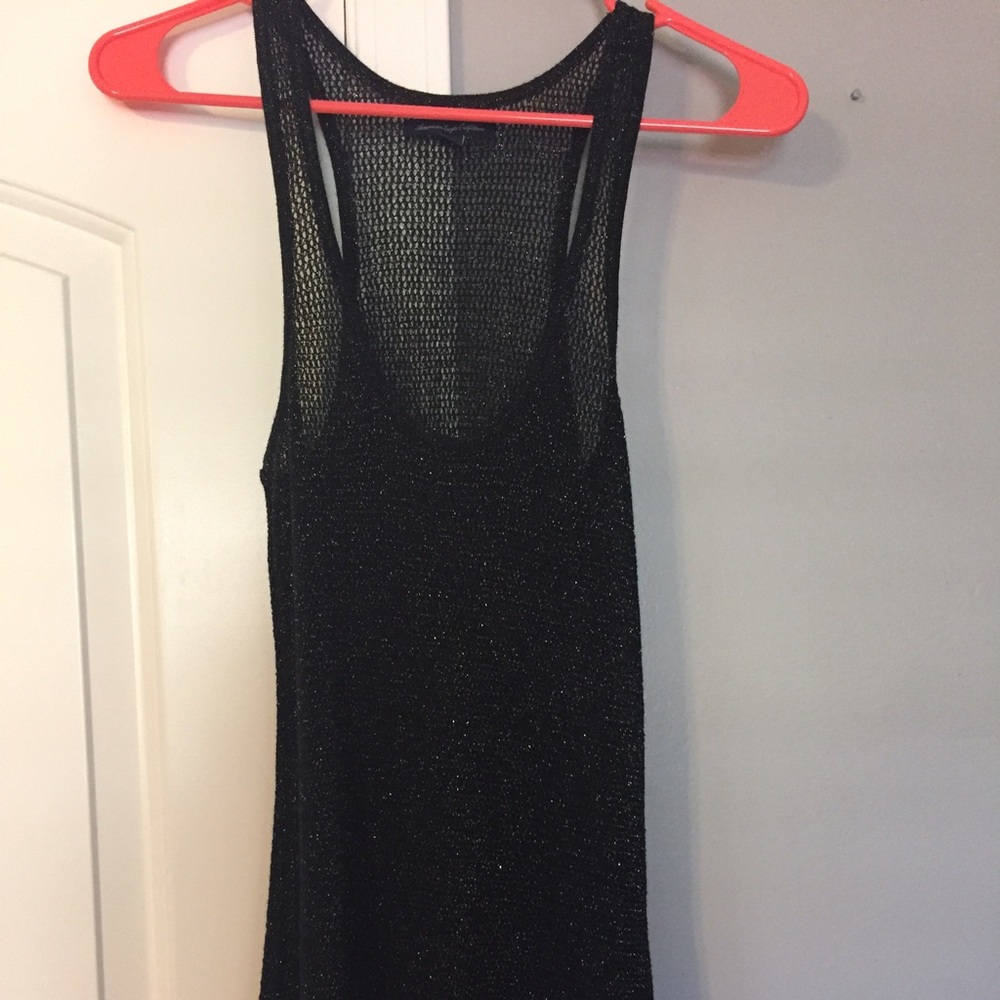 Black sleeveless top