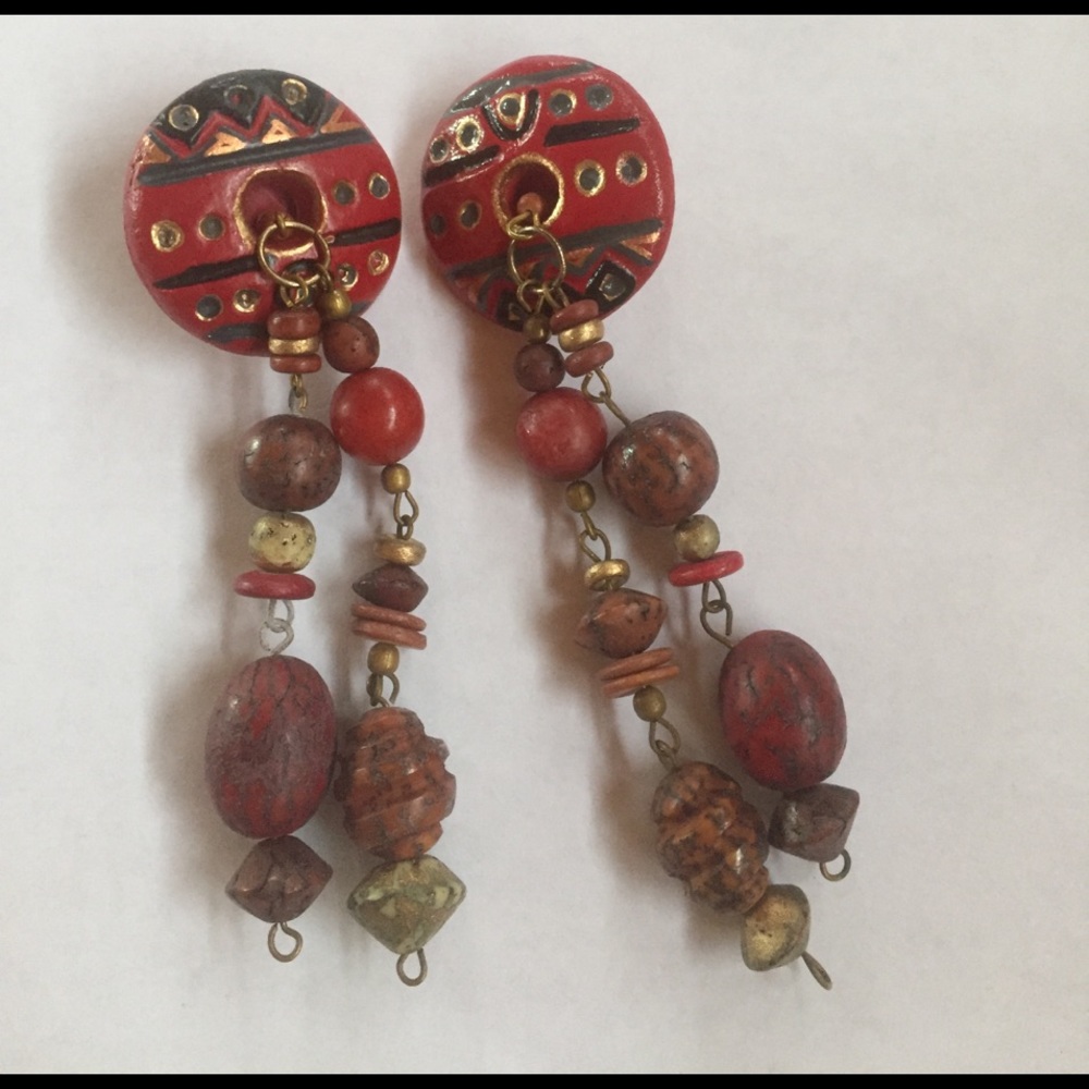 Huge tribal earrings!