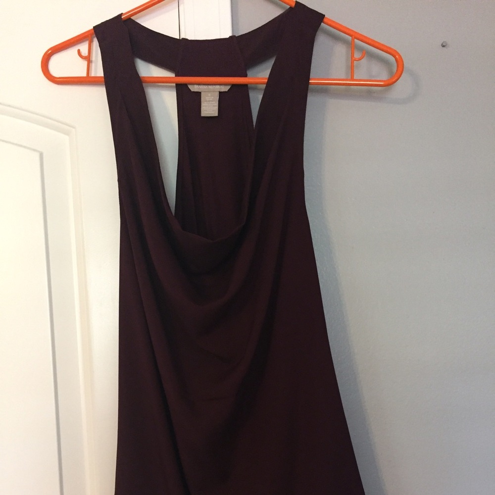 Purple T back tank top