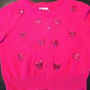 Children's Place pink cardigan