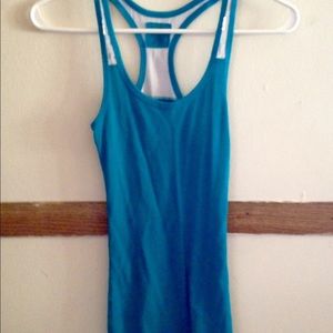 Teal Nollie Racerback Tank with Sequin Straps
