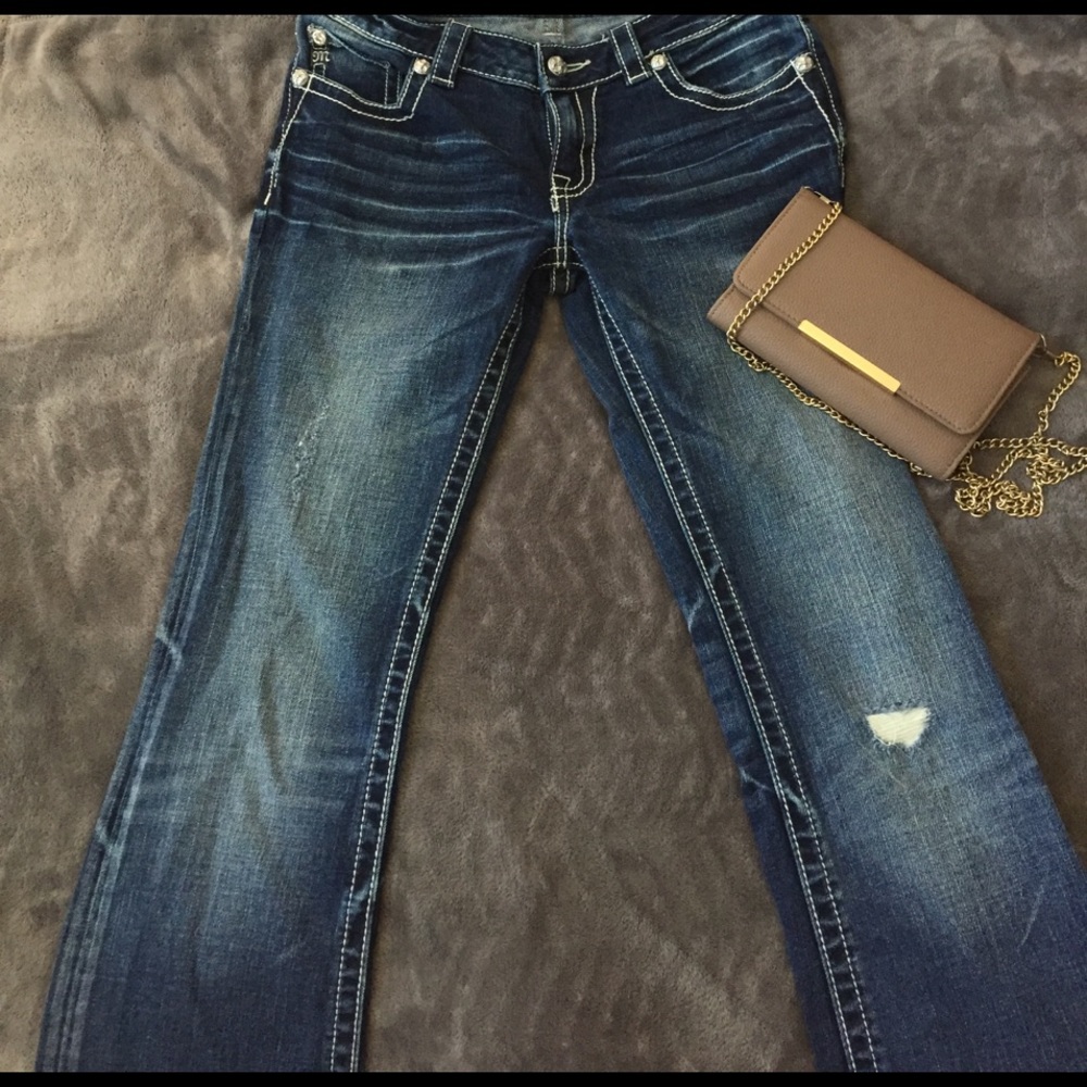 Miss Me boot cut dark wash jeans