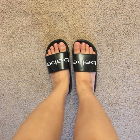 🚫Sold 🚫Bebe slide sandals black - Picture 3 of 5