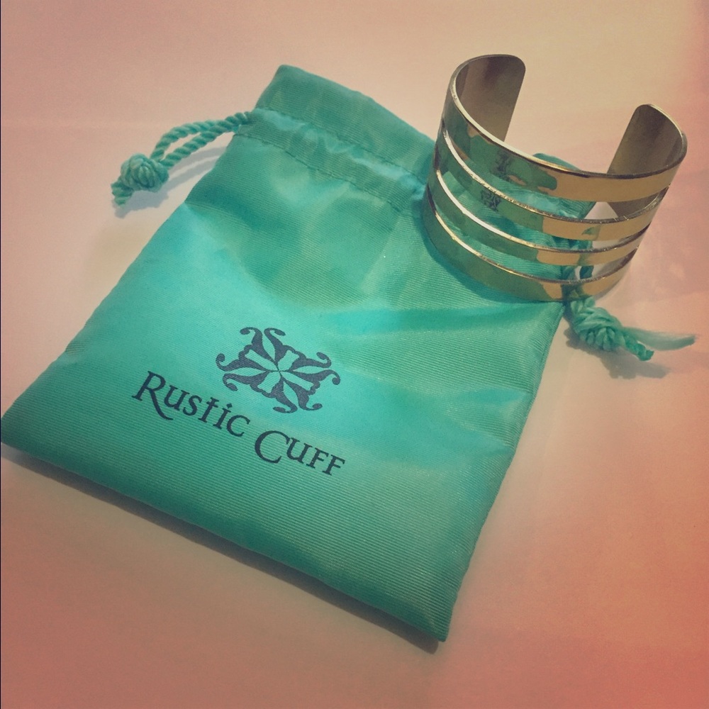 Gold metal Rustic Cuff