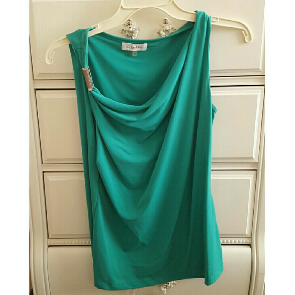 SALE Calvin Klein Emerald Green Top